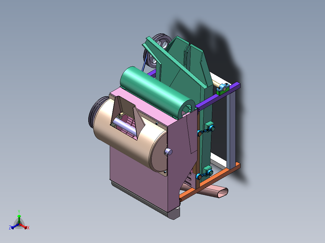 瓜子剥壳机 578+24.4.14+001正等轴测图