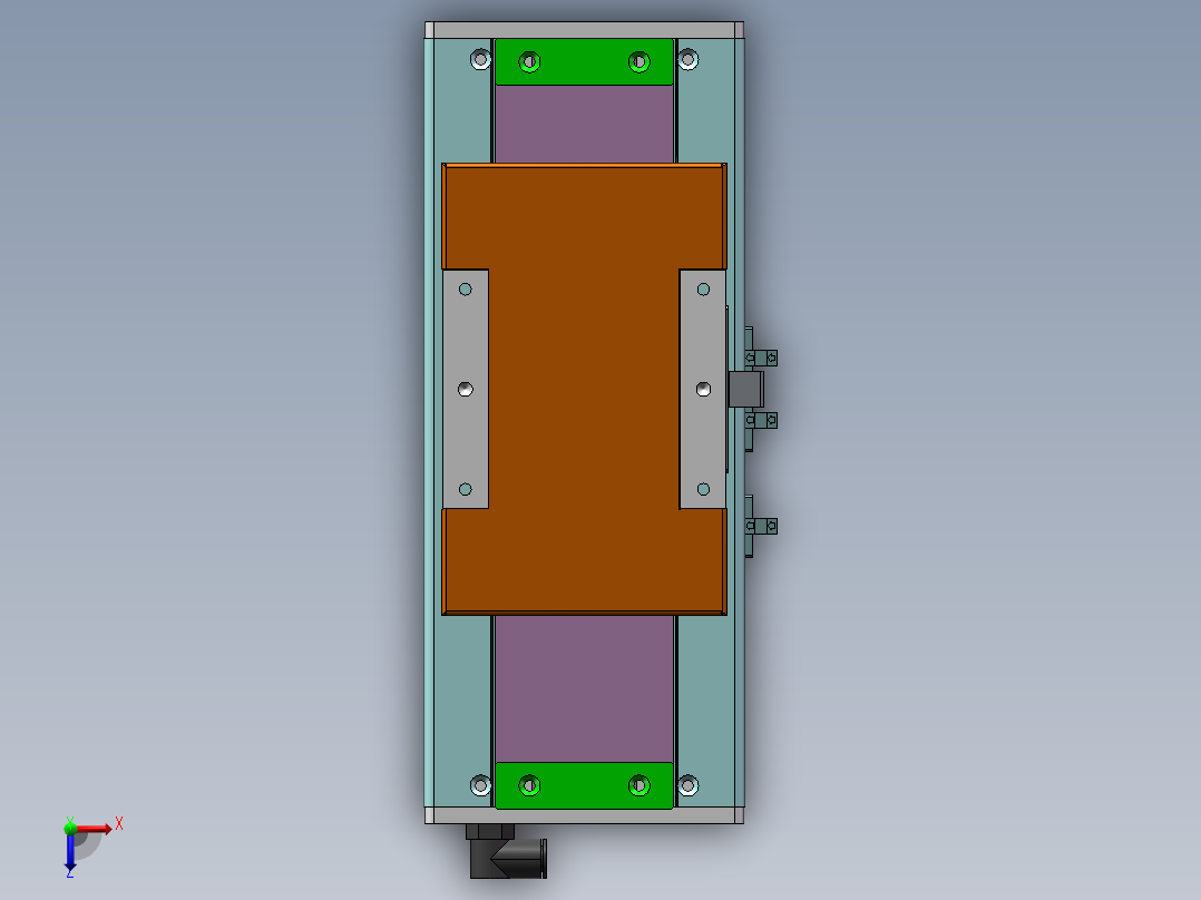 MCH丝杆全封闭MCH14-BM-400W俯视图