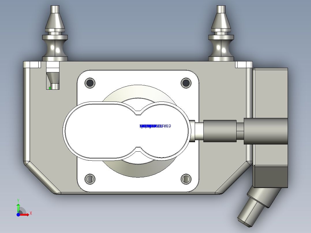 按摩椅气泵proe三维图前视图