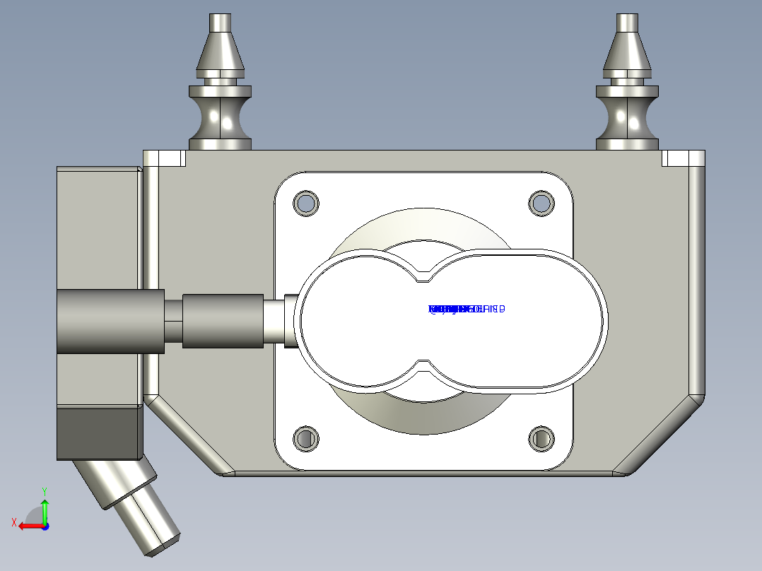 按摩椅气泵proe三维图后视图