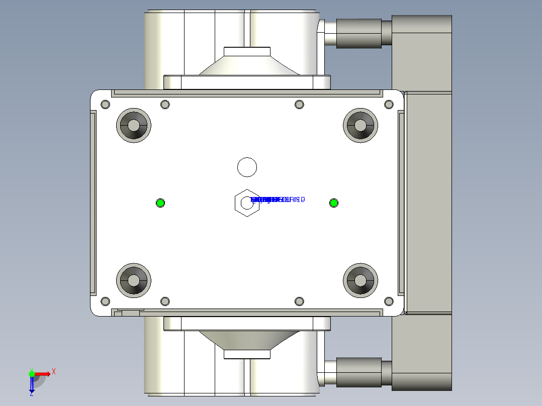 按摩椅气泵proe三维图俯视图