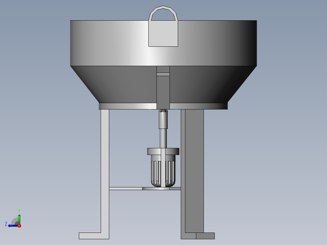 饲料加工用搅拌设备右视图