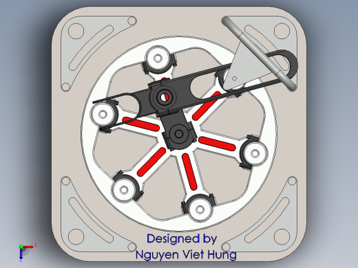 槽轮间歇转盘机构俯视缩略图