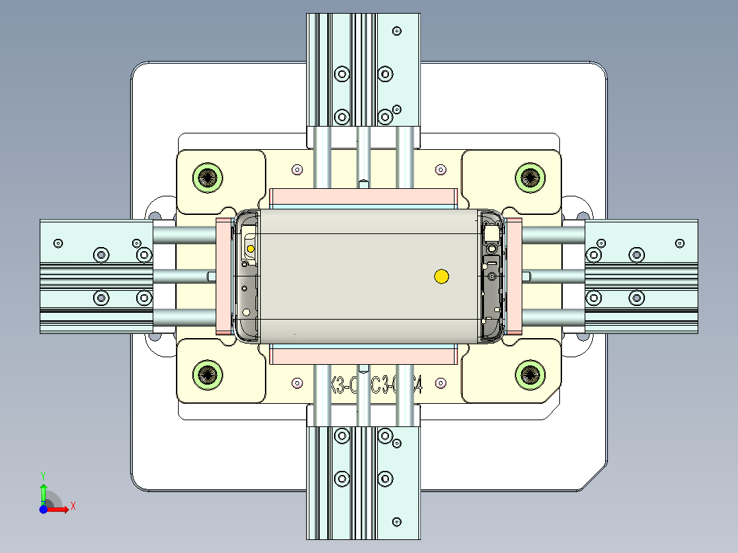 X3-笔记本CNC工装夹具三维模型CNC3-0923前视图