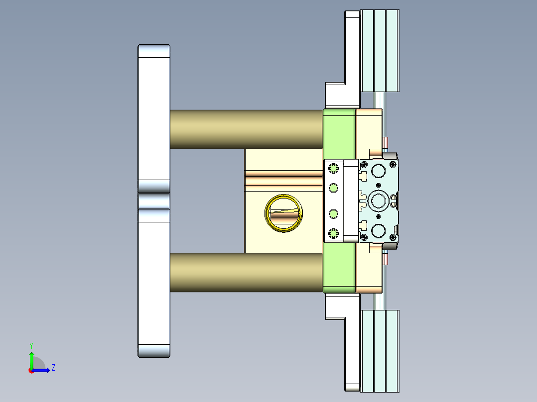 X3-笔记本CNC工装夹具三维模型CNC3-0923左视图