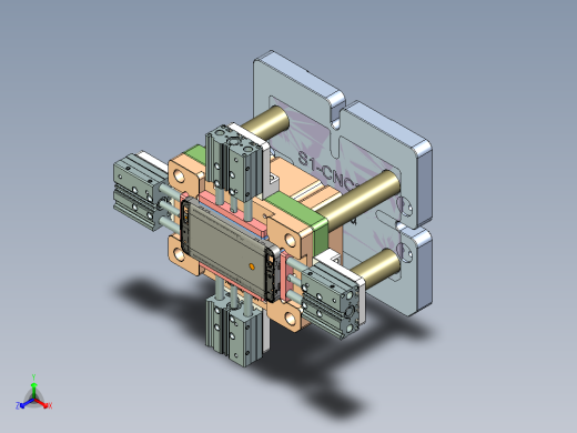 X3-笔记本CNC工装夹具三维模型CNC3-0923正等轴测缩略图