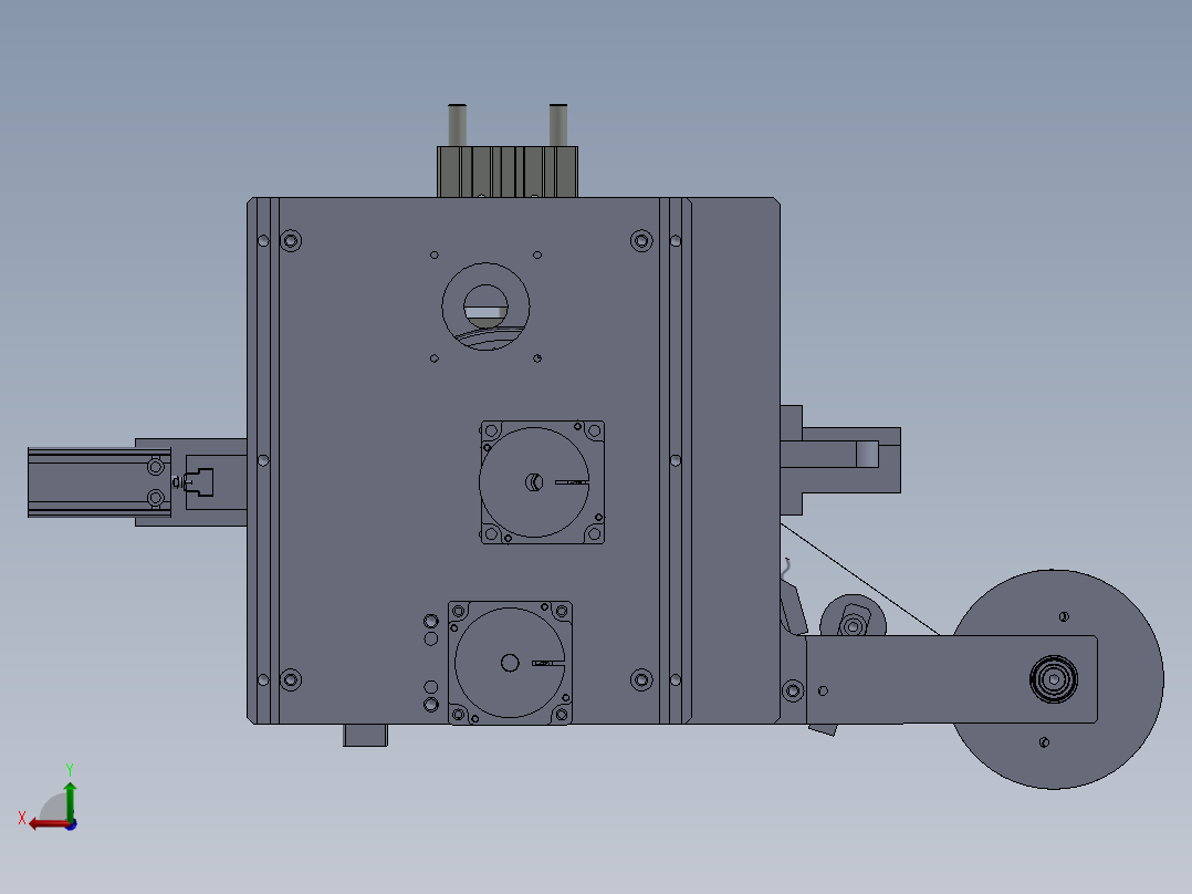 双工位卷纸机构后视图