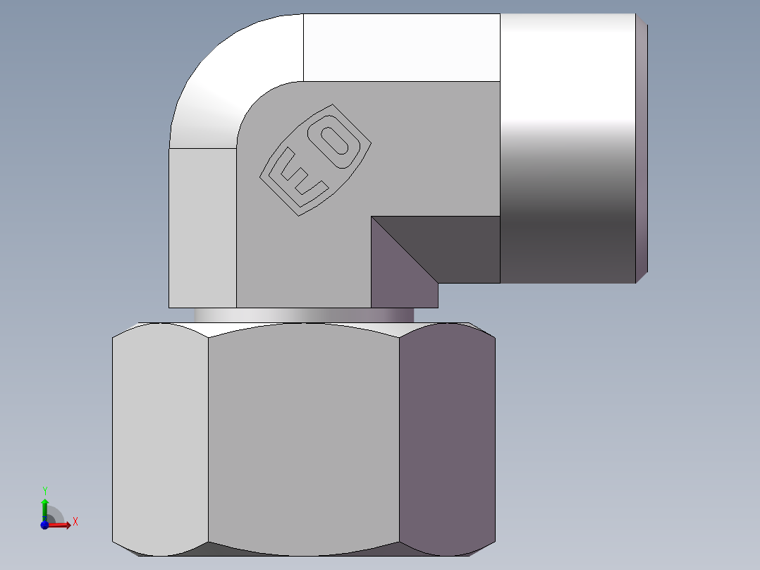 直角组合接头、2C9-22前视图