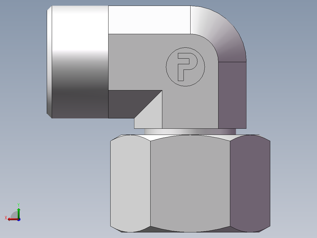 直角组合接头、2C9-22后视图