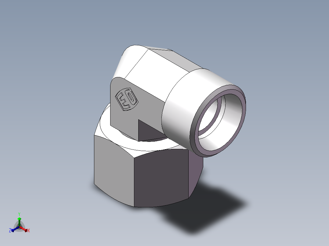 直角组合接头、2C9-22正等轴测图