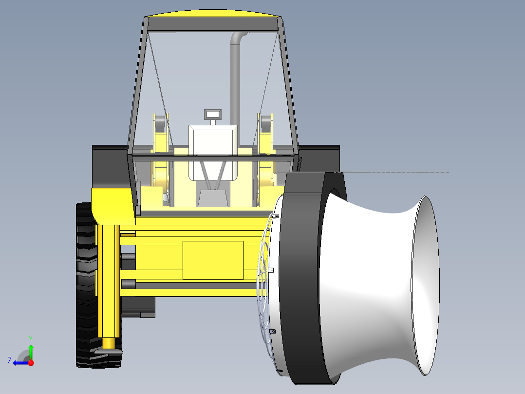 挖掘机、推土机(11)右视图