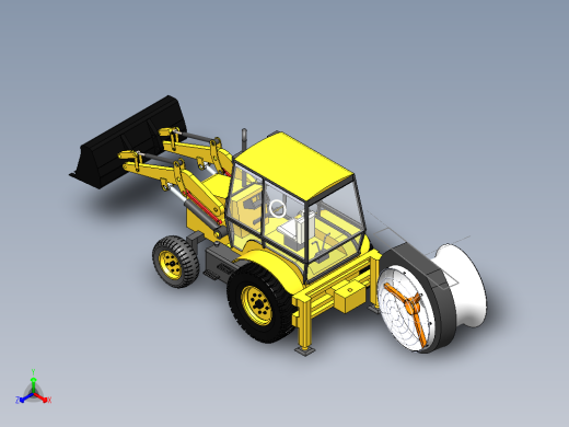 挖掘机、推土机(11)正等轴测缩略图