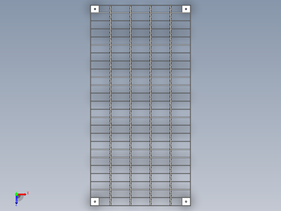 船用格栅俯视图