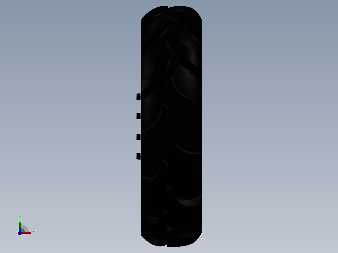 高负载能力农用机械轮胎组装前视图