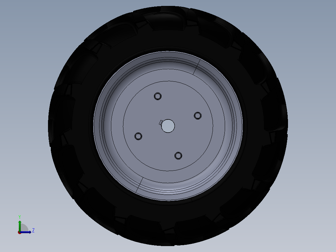 高负载能力农用机械轮胎组装左视图