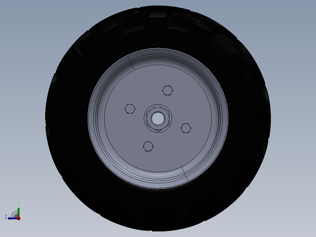 高负载能力农用机械轮胎组装右视图