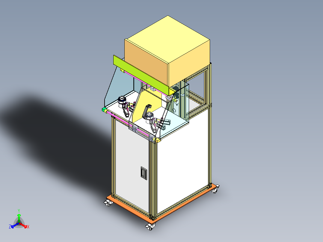 定子性能测试机正等轴测图