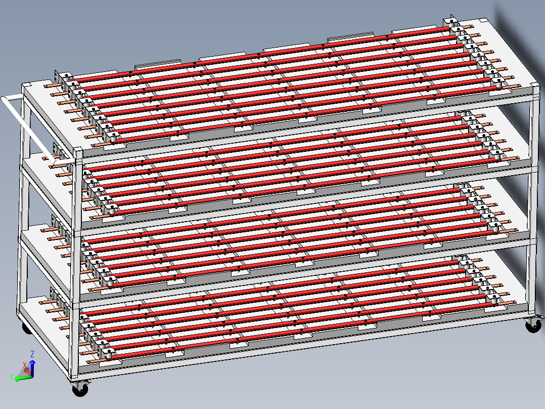 铜排物料周转工装车