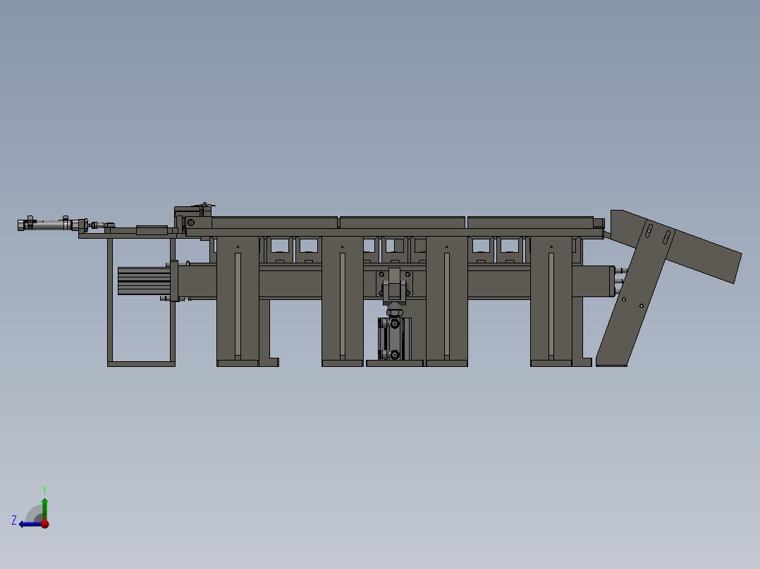 步进拨叉供料机构右视图