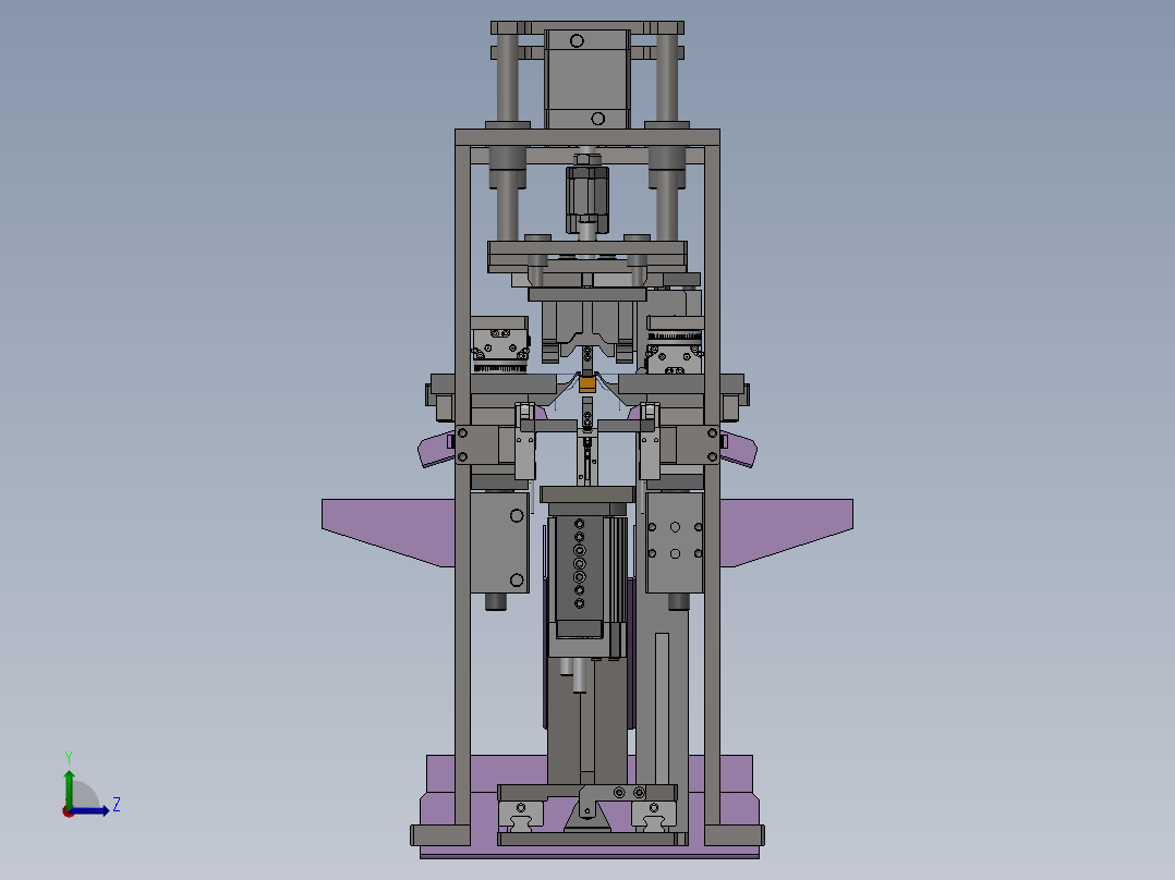 电容剪脚折弯机构左视图