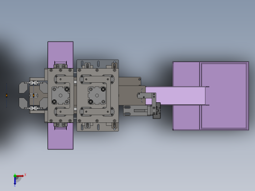 电容剪脚折弯机构俯视缩略图