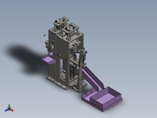 电容剪脚折弯机构正等轴测缩略图