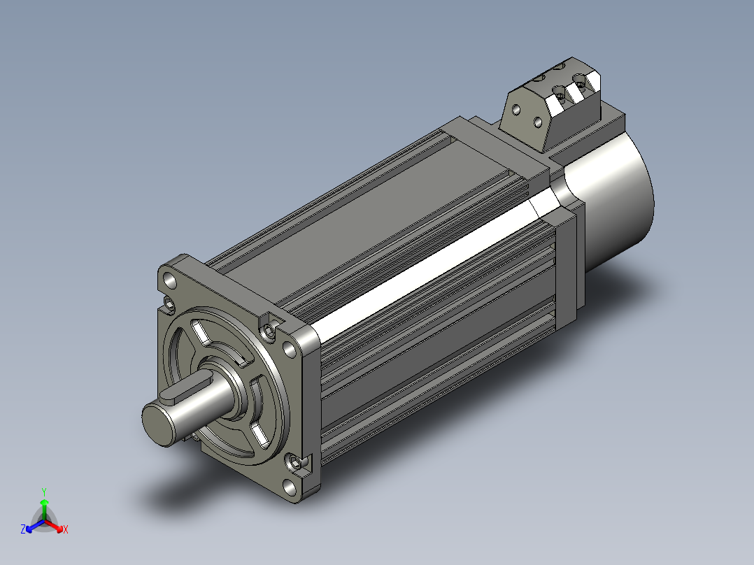 60-90系列伺服电机60ST-M01330-1正等轴测图