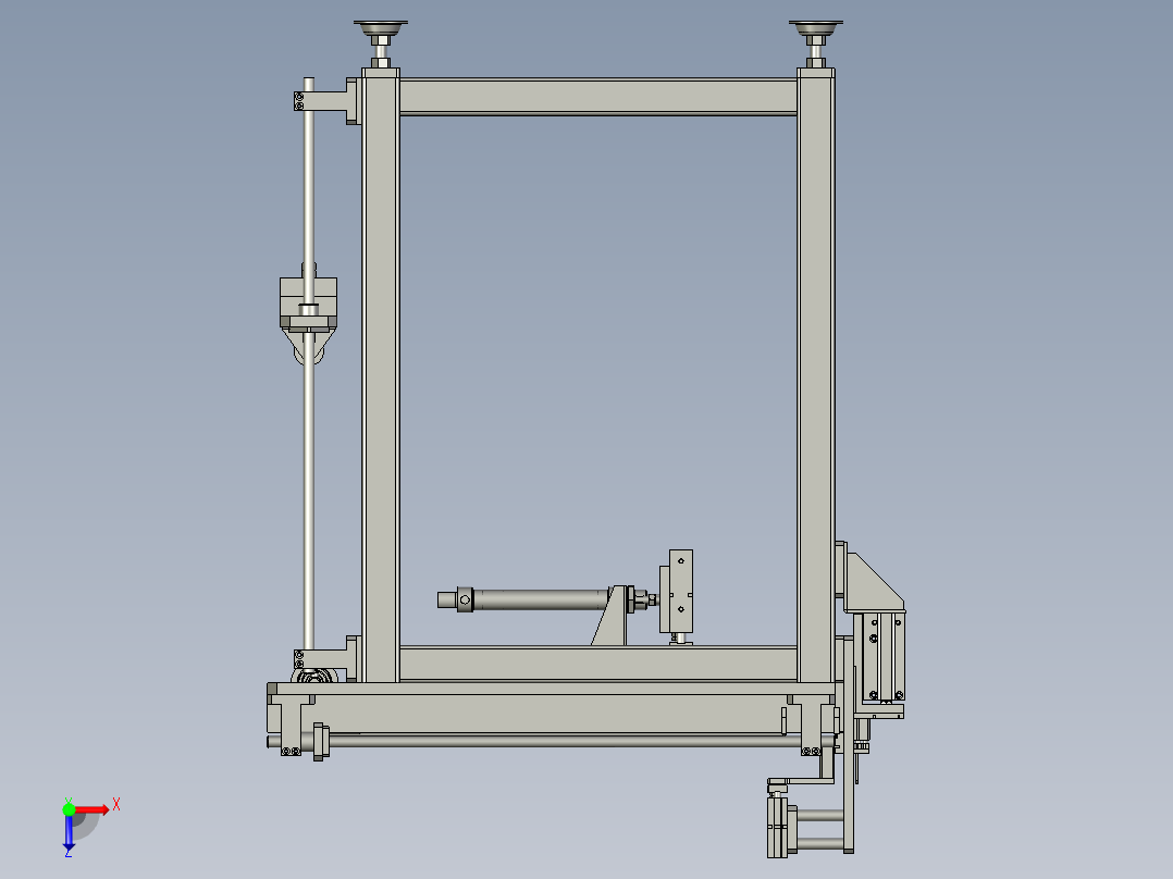 排序梳齿运输机俯视图