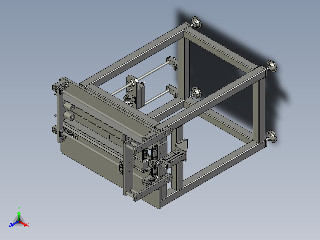 排序梳齿运输机正等轴测图