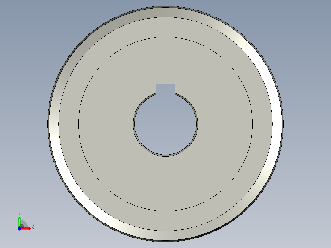 同步带轮EBL33-S8M250-22-B-N-d16前视图