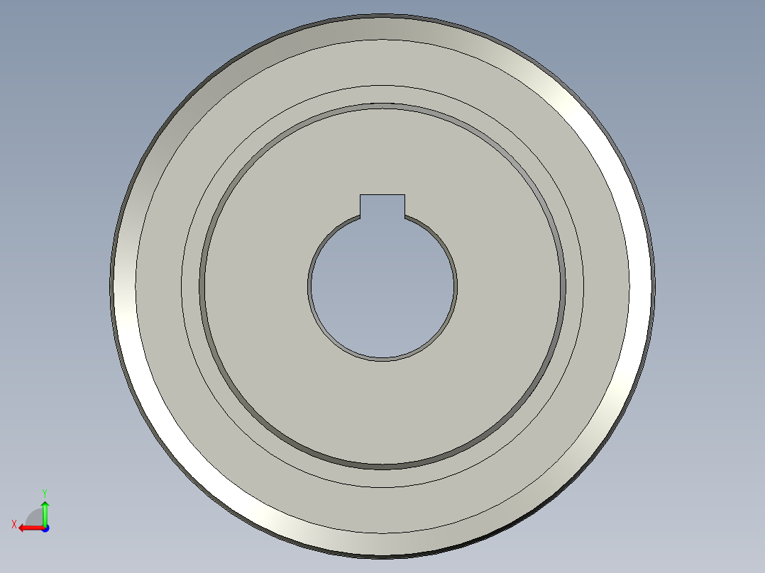 同步带轮EBL33-S8M250-22-B-N-d16后视图