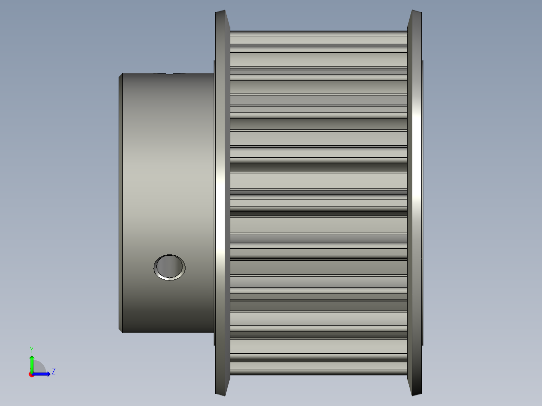 同步带轮EBL33-S8M250-22-B-N-d16左视图