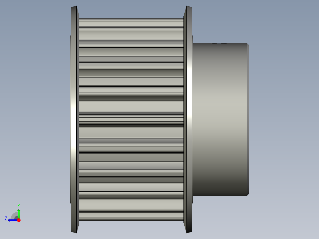 同步带轮EBL33-S8M250-22-B-N-d16右视图
