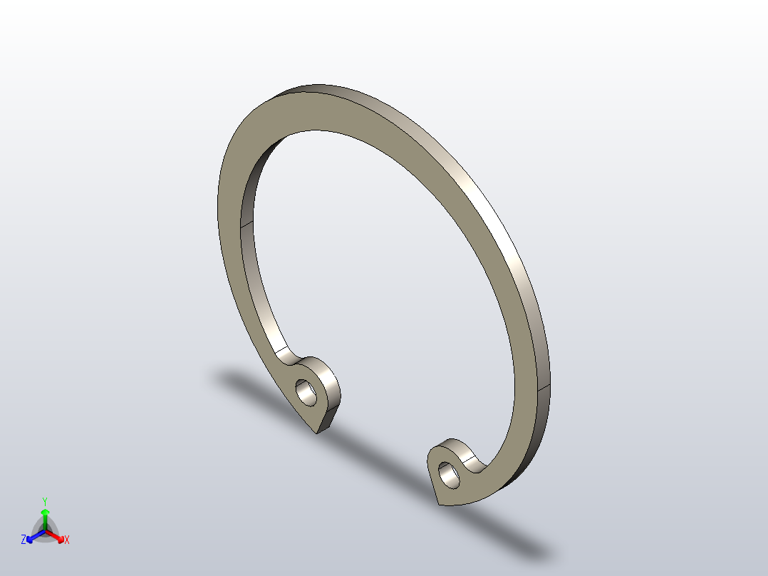 GB╱T 893-2017[孔用弹性挡圈A型35]正等轴测图