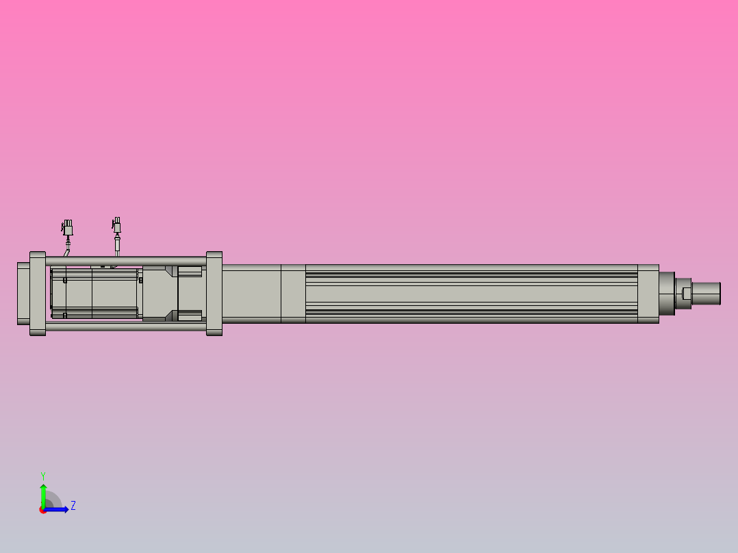 轻载电动缸TPA-ESR80-2510C-L400-M-FB-W-P75-JX-C3左视图