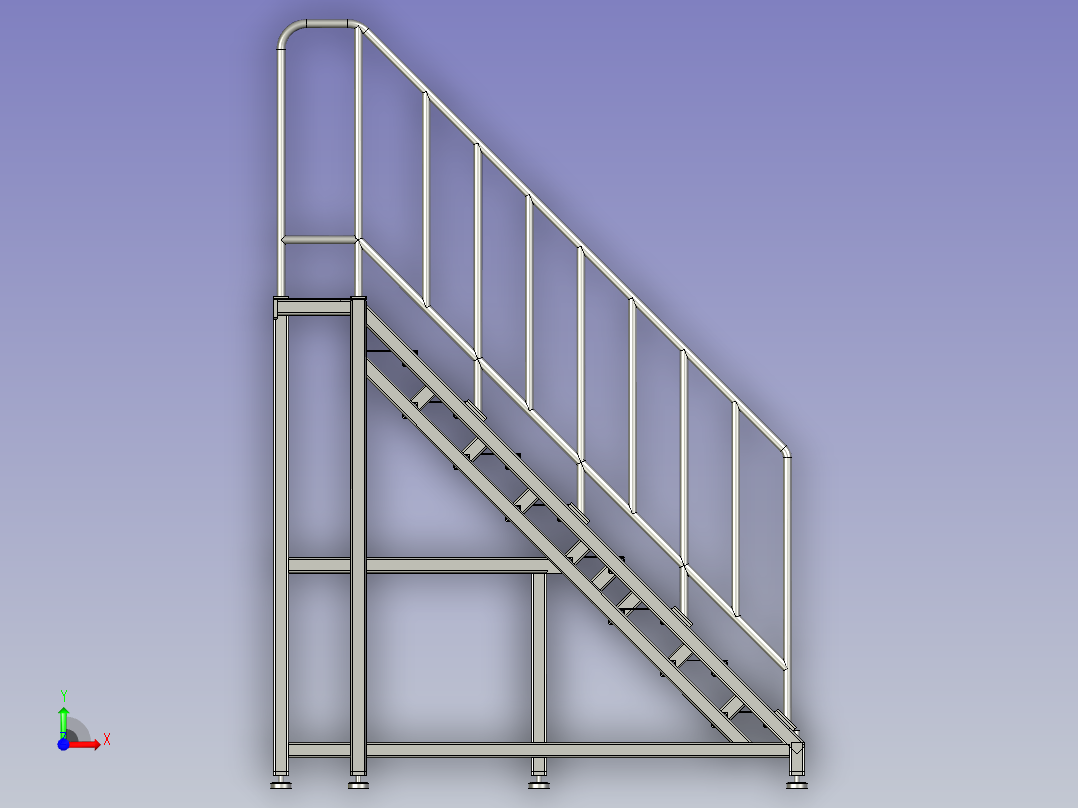 cv37梯子装配前视图