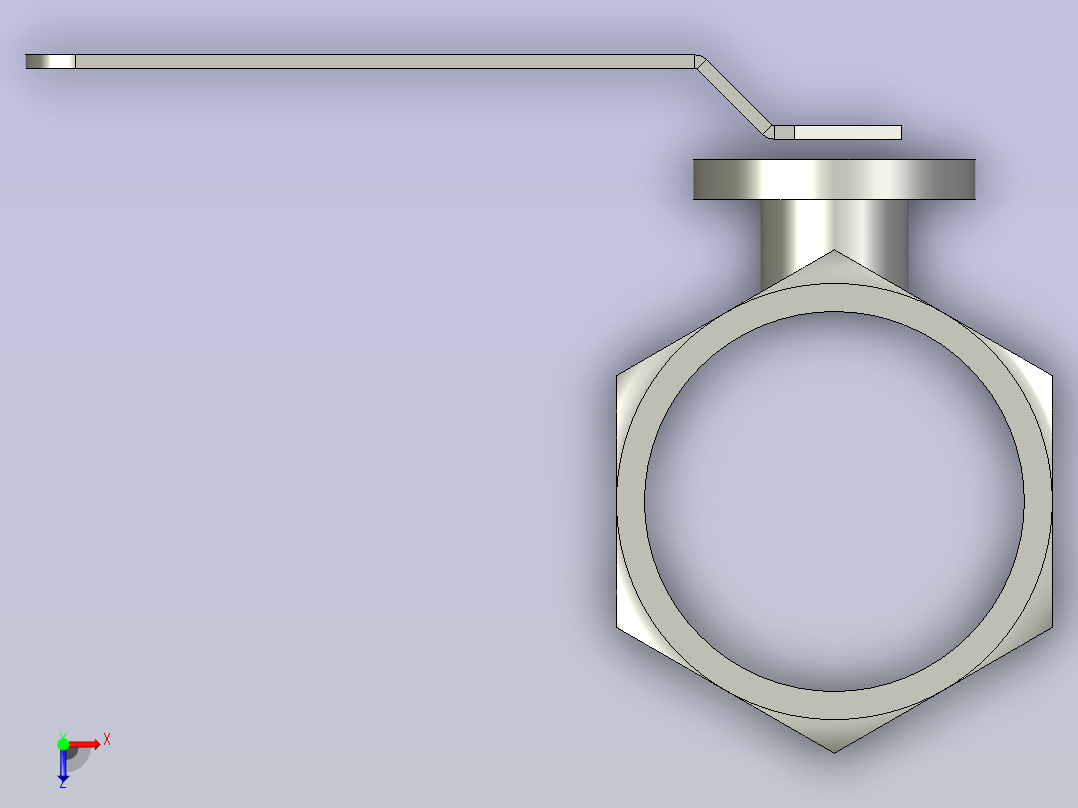 -窑炉专用风阀-DN50俯视图