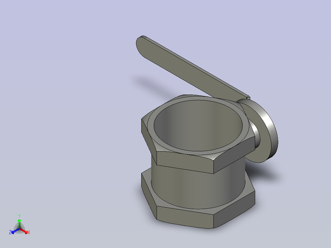 -窑炉专用风阀-DN50正等轴测图