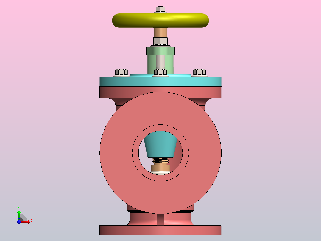 进料止回阀前视图