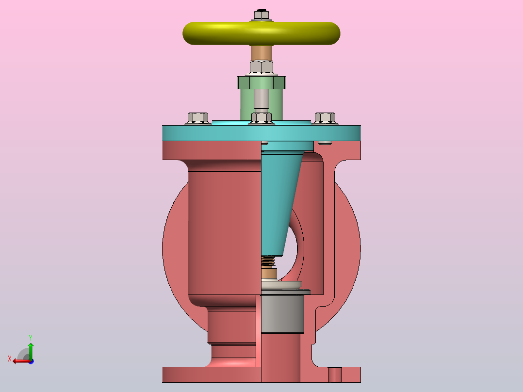 进料止回阀后视图