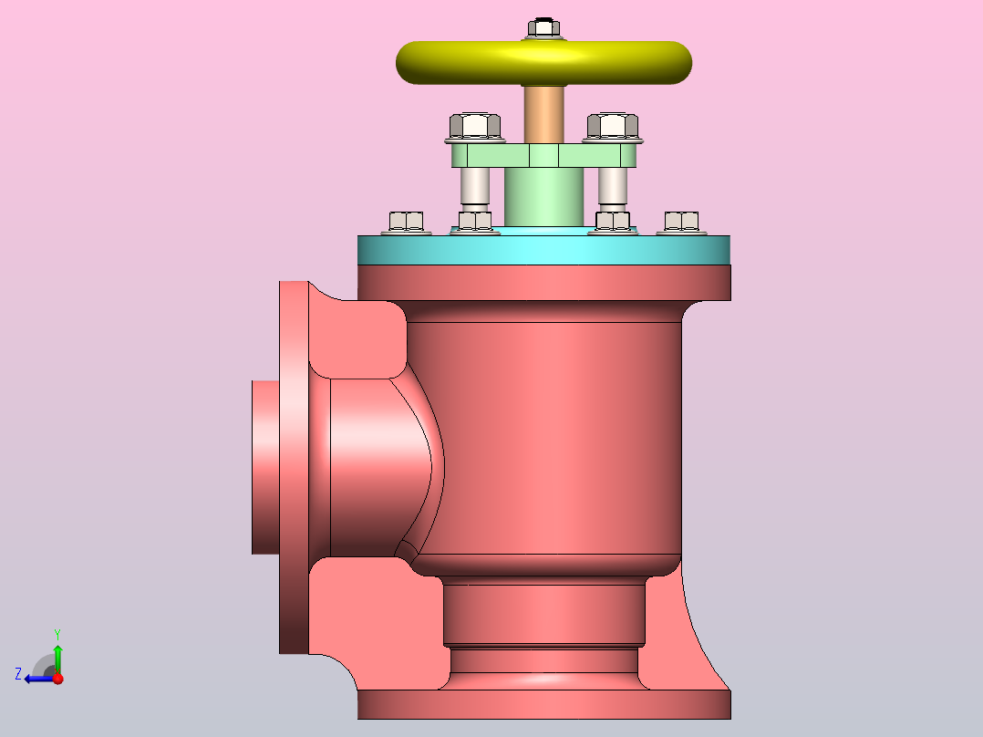 进料止回阀右视图