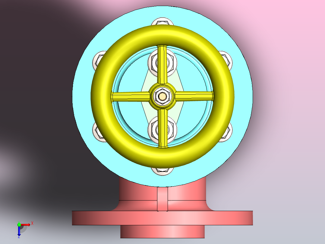 进料止回阀俯视图