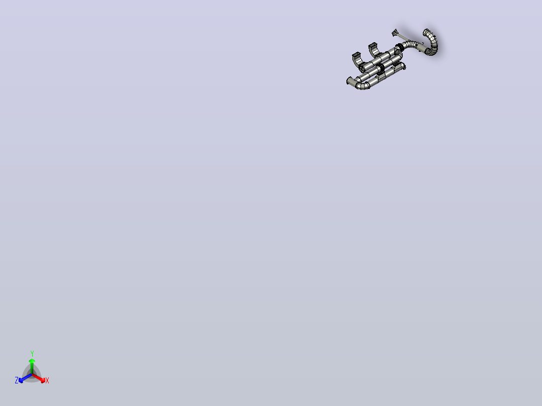 管线管模型设计正等轴测图