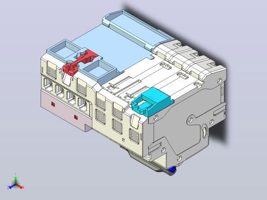 NB1L-40 3P&amp;N剩余电流动作断路器三维模型202010