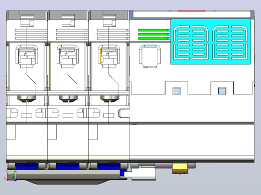 NB1L-40 3P&amp;N剩余电流动作断路器三维模型202010后视缩略图