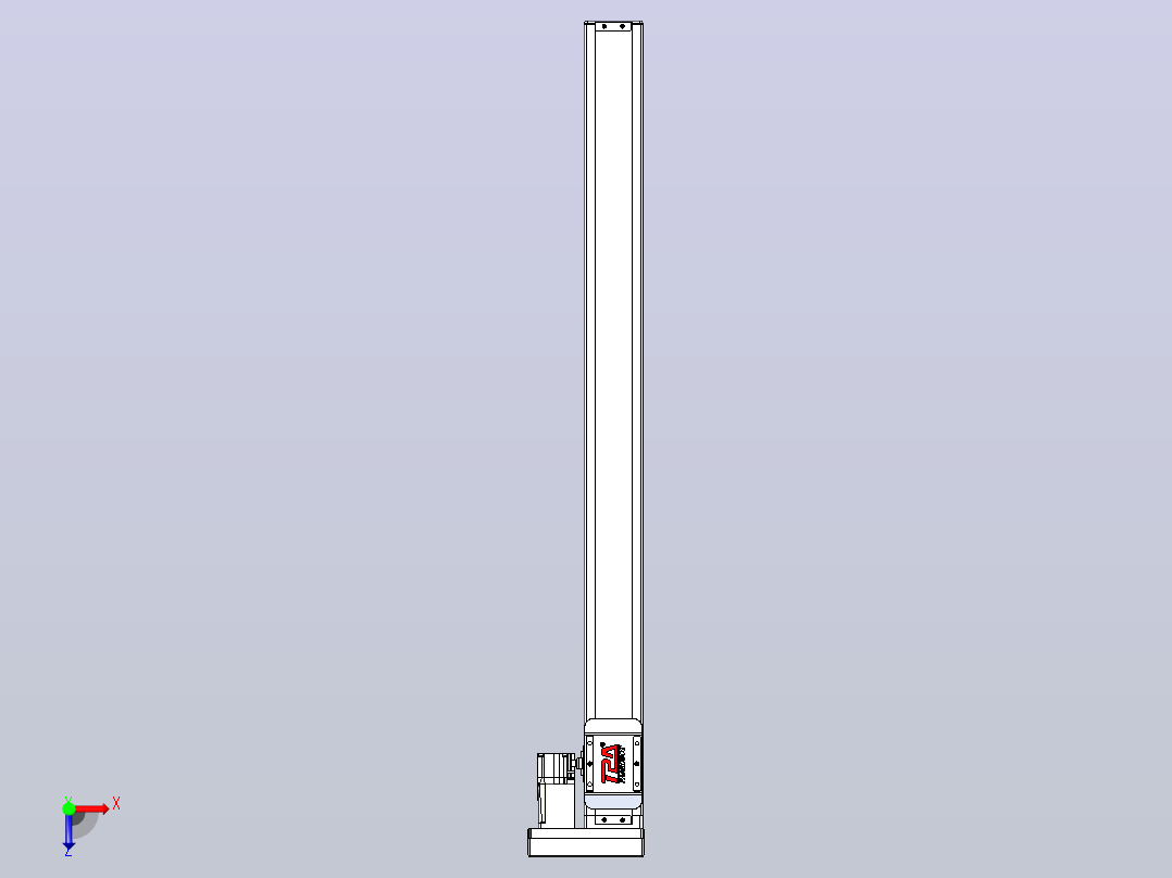 滚珠丝杠直线轴带导轨全封闭TPA-HCR-65S-1610C-L750-ML-Y-P10-N3俯视图