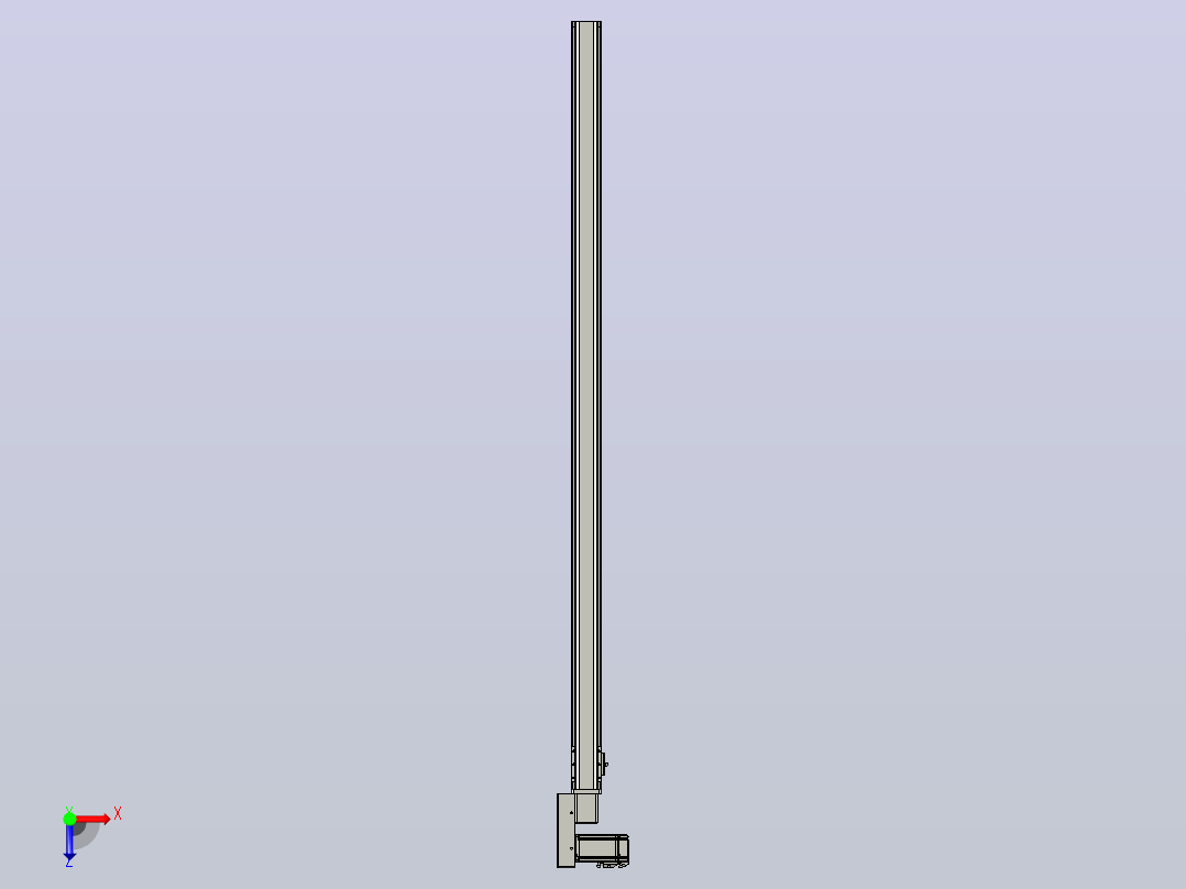 皮带直线轴半封闭可选导轨TPA-HNB-65S-90-L1550-ML-C-P10-N3俯视图