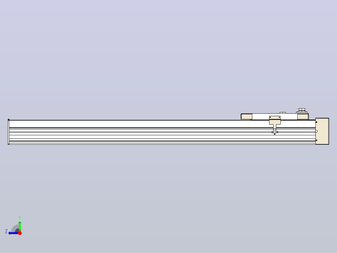 滚珠丝杠直线轴带导轨全封闭TPA-HCR-220D-3210C-L1000-MR-C-P1K-N3右视图