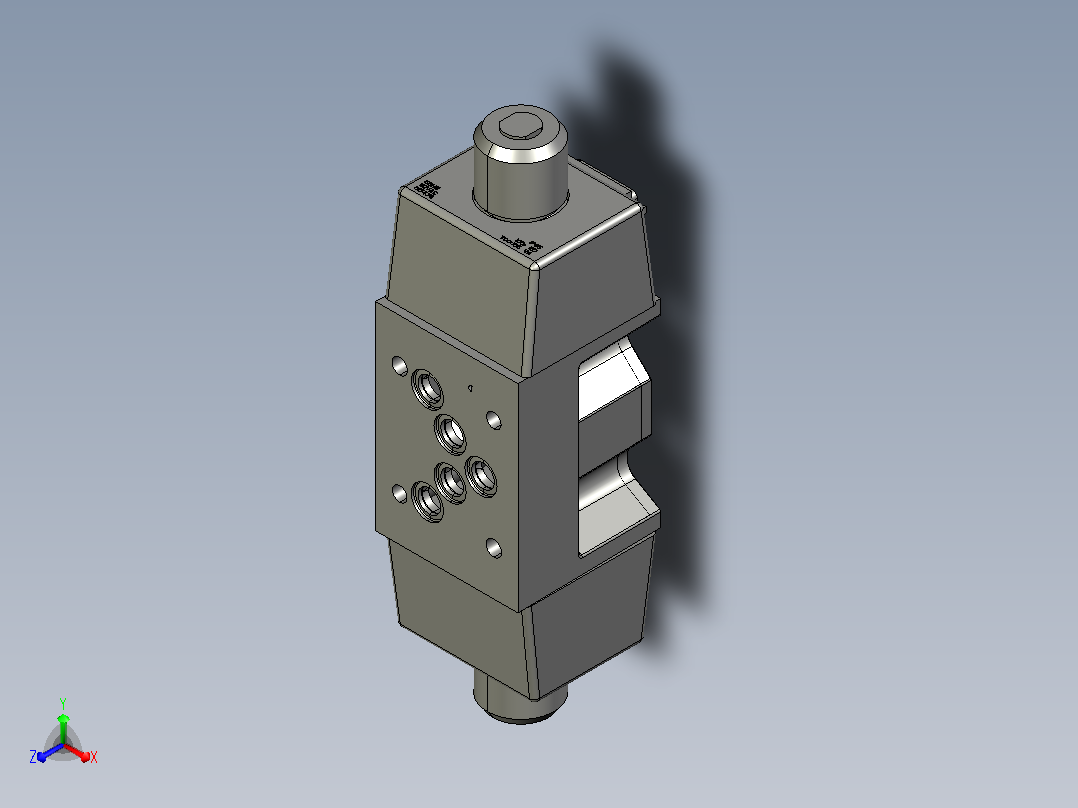 伊顿液压元件DG4V-5-C-U-20-AC-ROCK正等轴测图
