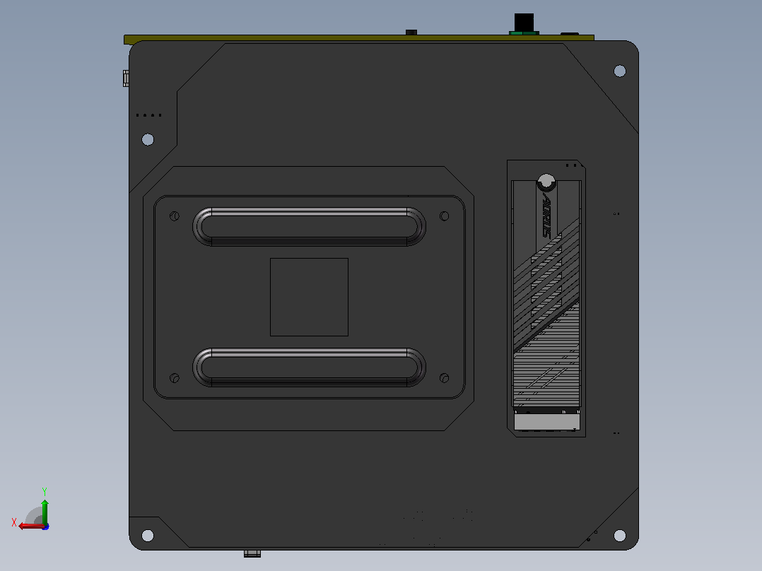 X570主板模型后视图